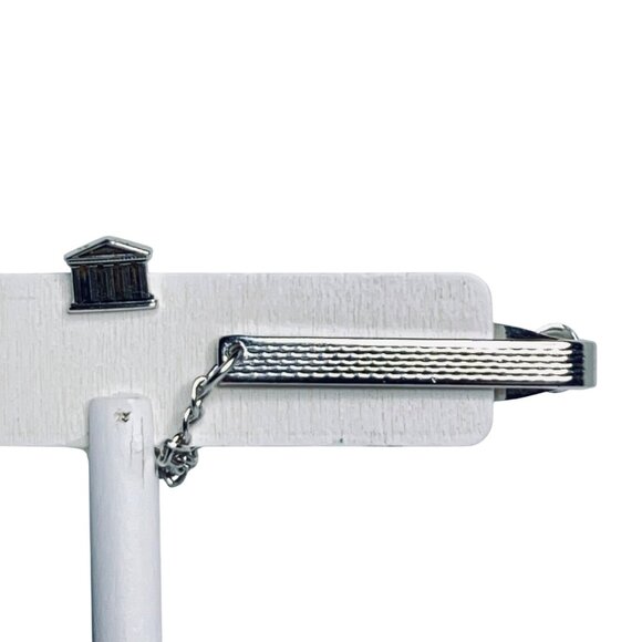 Hickok Other - Vintage Silver Tone Hickok Tie Bar W/Lincoln Memorial Button (1297)